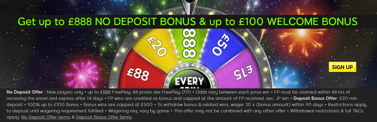 888 UK Casino Free Bonus