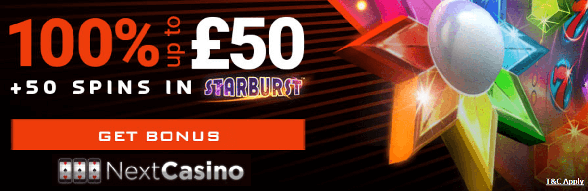 Next Casino UK Sign Up Bonus