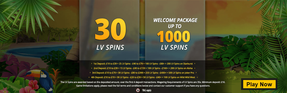 LVbet Casino 30 LV Spins Free No Deposit