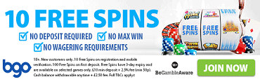 BGO Casino 10 Free Spins